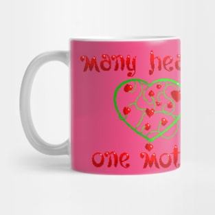 Valentines Day Many Hearts 8 Bit Art Mug